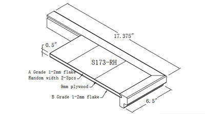 Contemporary False Mitered Tread Cap (8173LH)