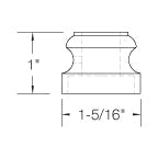 Flat Shoe w/screw For Hammered balusters (SH901)