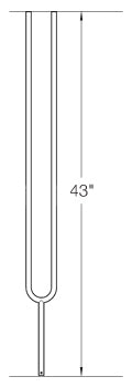 2GR86 Iron Baluster ⋅ Tuning Fork ⋅ 5/8" Round