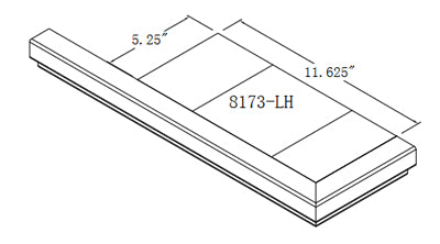 Contemporary False Mitered Tread Cap (8173LH)