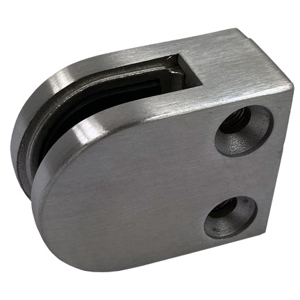 Stainless Steel Components - GC5040D Glass Clamp 50mm x 40mm D-Shaped 6-8mm Glass