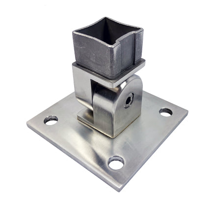 SS100ADJB Pivoting Newel Welding Base for 40X40 Square Tube