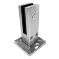 Glass Stanchion 50 X 50 X160Mm Satin Grade2205 Stainless Steel W/Flange And Pads 10Mm To 19Mm Glass (SS801)