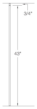 2G01 Iron Baluster ⋅ Plain ⋅ 5/8" Square