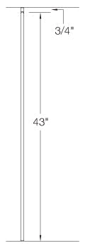 2G01 Iron Baluster ⋅ Plain ⋅ 5/8" Square