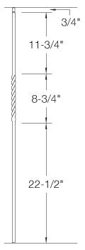 2G02 Iron Baluster ⋅ Single Twist ⋅ 5/8" Square