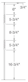 2G03 Iron Baluster ⋅ Double Twist ⋅ 5/8" Square