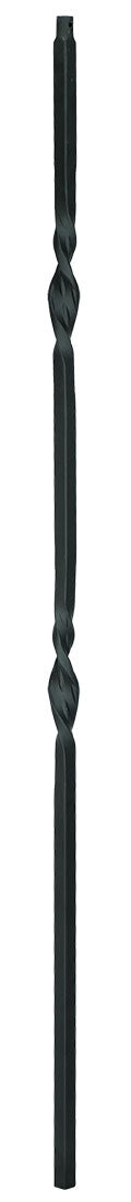 2G07 Iron Baluster ⋅ Double Ribbon ⋅ 5/8" Square