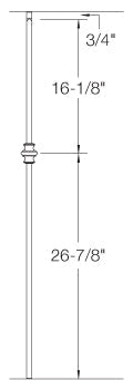 2G60 Iron Baluster ⋅ Single Knuckle ⋅ 5/8" Square