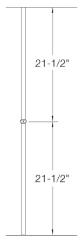 2GR10 Iron Baluster ⋅ Single Collar ⋅ 5/8" Round