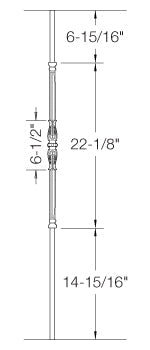 2GR51 Iron Baluster ⋅ Monaco with Urn ⋅ 5/8" Round