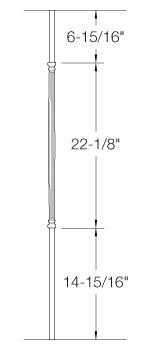 2GR52 Iron Baluster ⋅ Monaco ⋅ 5/8" Round