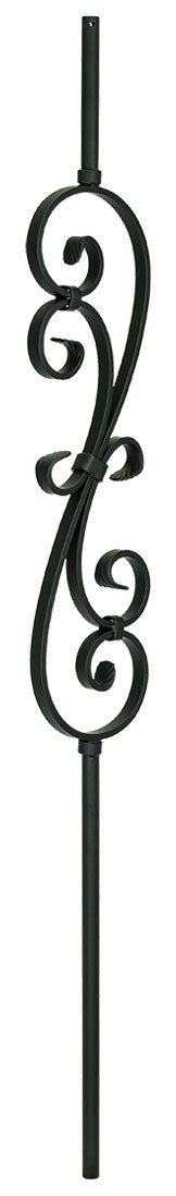 2GR56 Iron Baluster ⋅ "S" Scroll ⋅ 5/8" Round