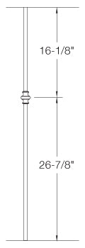 2GR60 Iron Baluster ⋅ Single Knuckle ⋅ 5/8" Round