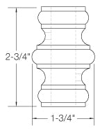 Iron Balusters - Round Knuckle w/2 set screws (2GRKNCK)