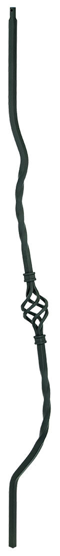 BB04 Iron Baluster ⋅ Belly: 43" Single Basket ⋅ 1/2" Square