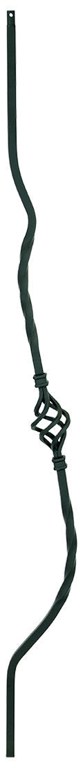 BB04 Iron Baluster ⋅ Belly: 43" Single Basket ⋅ 1/2" Square