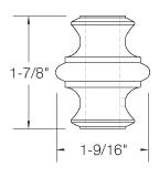 Iron Balusters - Knuckle w/set screws: 1/2