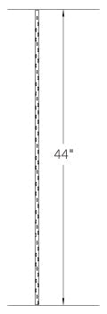 S20 Iron Baluster ⋅ Plain Distressed: Solid ⋅ 1/2" Round