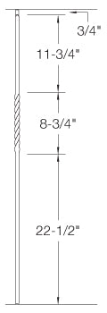 T02 Iron Baluster ⋅ Single Twist ⋅ 1/2" Square