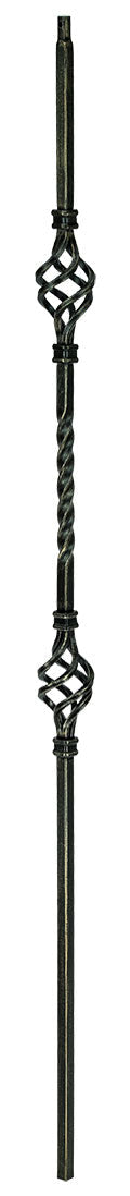 T05 Iron Baluster ⋅ Double Basket ⋅ 1/2" Square