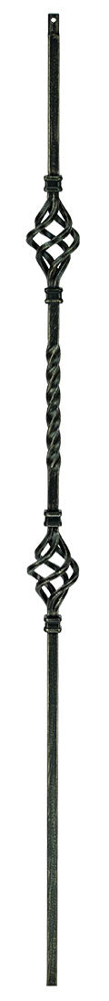 T05 Iron Baluster ⋅ Double Basket ⋅ 1/2" Square