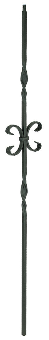 T10 Iron Baluster ⋅ Ribbons/Single Butterfly ⋅ 1/2" Square