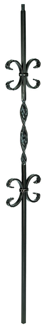 T11 Iron Baluster ⋅ Ribbon/Double Butterfly ⋅ 1/2" Square