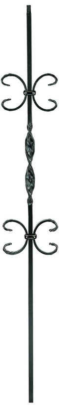 T11 Iron Baluster ⋅ Ribbon/Double Butterfly ⋅ 1/2" Square