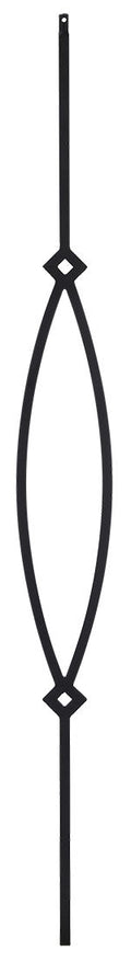 T16 Iron Baluster ⋅ Pointed Oval ⋅ 1/2" Square