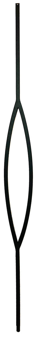 T17 Iron Baluster ⋅ Pointed Oval ⋅ 1/2" Square