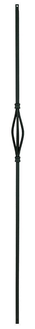 T18 Iron Baluster ⋅ Single Basket: Slimline ⋅ 1/2" Square