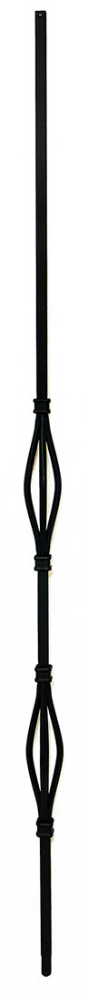 T182 Iron Baluster ⋅ Double Basket: Slimline ⋅ 1/2" Square