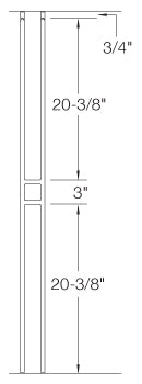 T20 Iron Baluster ⋅ Craftsman Single Panel ⋅ 1/2" Square