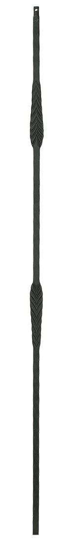 T22 Iron Baluster ⋅ Hammered Edge: Split Arrows ⋅ 1/2" Square
