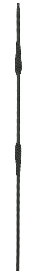 T22 Iron Baluster ⋅ Hammered Edge: Split Arrows ⋅ 1/2" Square
