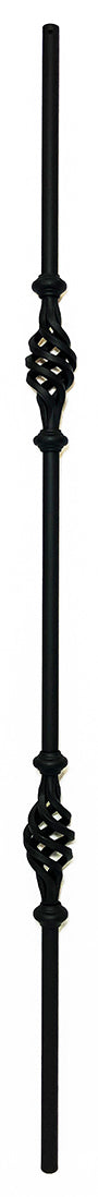 2GR12 Iron Baluster ⋅ Double Basket ⋅ 5/8" Round
