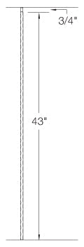 T30 Iron Baluster ⋅ Hammered Edge: Plain ⋅ 1/2" Square