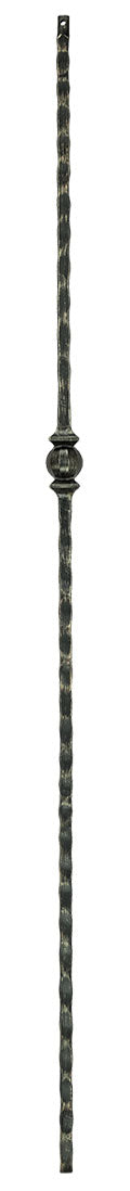 T31 Iron Baluster ⋅ Hammered Edge: Single Ball ⋅ 1/2" Square