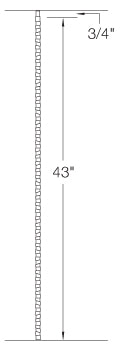 T40 Iron Baluster ⋅ Hammered Face: Plain ⋅ 1/2" Square