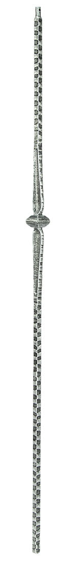 T41 Iron Baluster ⋅ Hammered Face: Single Knuckle with Spoons ⋅ 1/2" Square