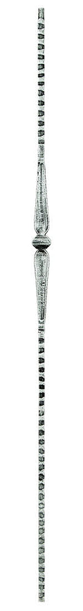 T41 Iron Baluster ⋅ Hammered Face: Single Knuckle with Spoons ⋅ 1/2" Square