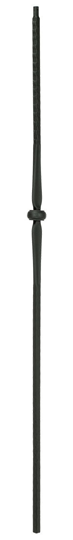 T45 Iron Baluster ⋅ Hammered Face: Single Collar with Spoons ⋅ 1/2" Square