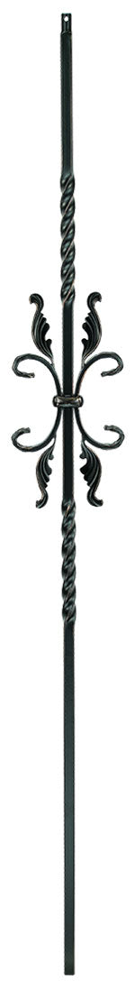 T55 Iron Baluster ⋅ Feather Scroll ⋅ 1/2" Square