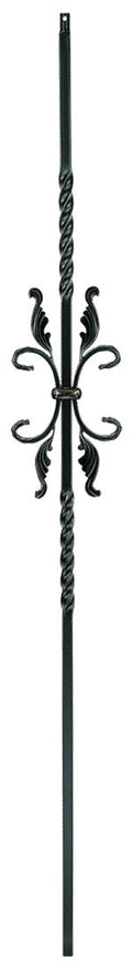 T55 Iron Baluster ⋅ Feather Scroll ⋅ 1/2" Square