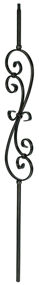 T56 Iron Baluster ⋅ "S" Scroll ⋅ 1/2" Square