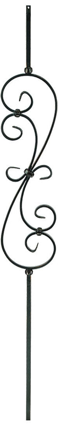 T56 Iron Baluster ⋅ "S" Scroll ⋅ 1/2" Square