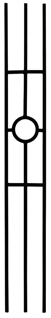 T74 Iron Baluster ⋅ Circle Panel ⋅ 1/2" Square