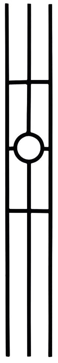 T74 Iron Baluster ⋅ Circle Panel ⋅ 1/2" Square