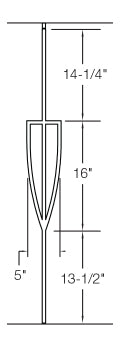 T78 Iron Baluster ⋅ Shield ⋅ 1/2" Square